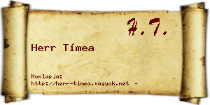 Herr Tímea névjegykártya